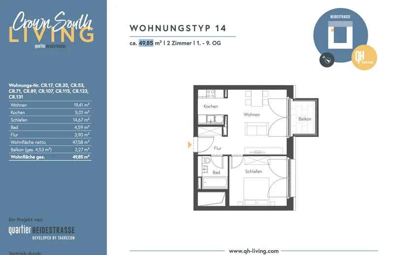 2,5-Zimmer-Wohnung mit gehobener Ausstattung in Berlin-Europacity. — photo 1